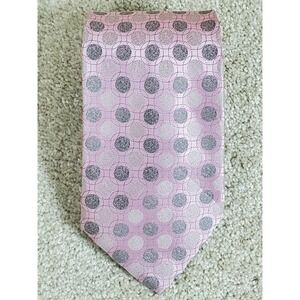 Nubio Collezione Pink Gray Neck Tie All Silk 58.5"